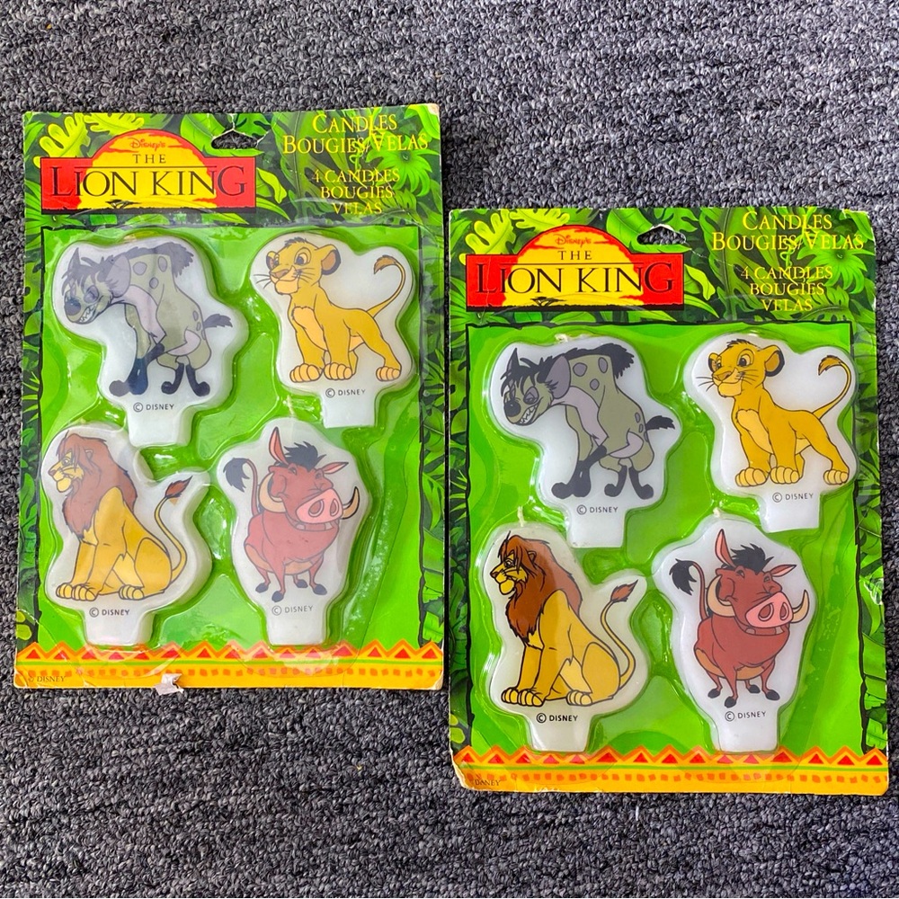 Disney The Lion King Birthday Candles Pack Of 4 Simba Pumbaa New Sealed (w)